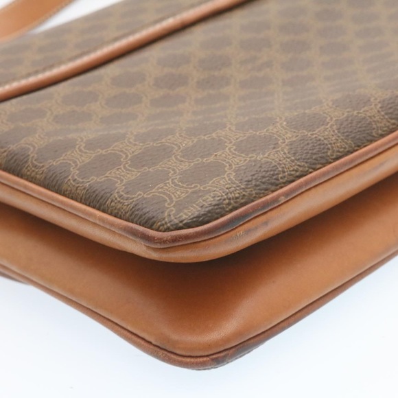 CELINE Macadam Canvas Shoulder Bag Brown Auth ar5789 - Picture 13 of 16